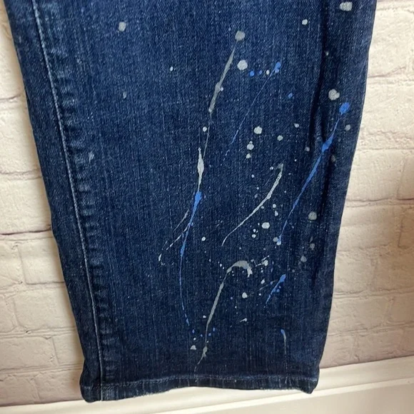 Seven7 Dark Wash Paint Splatter Jeans - Picture 6 of 16